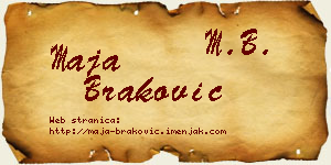 Maja Braković vizit kartica